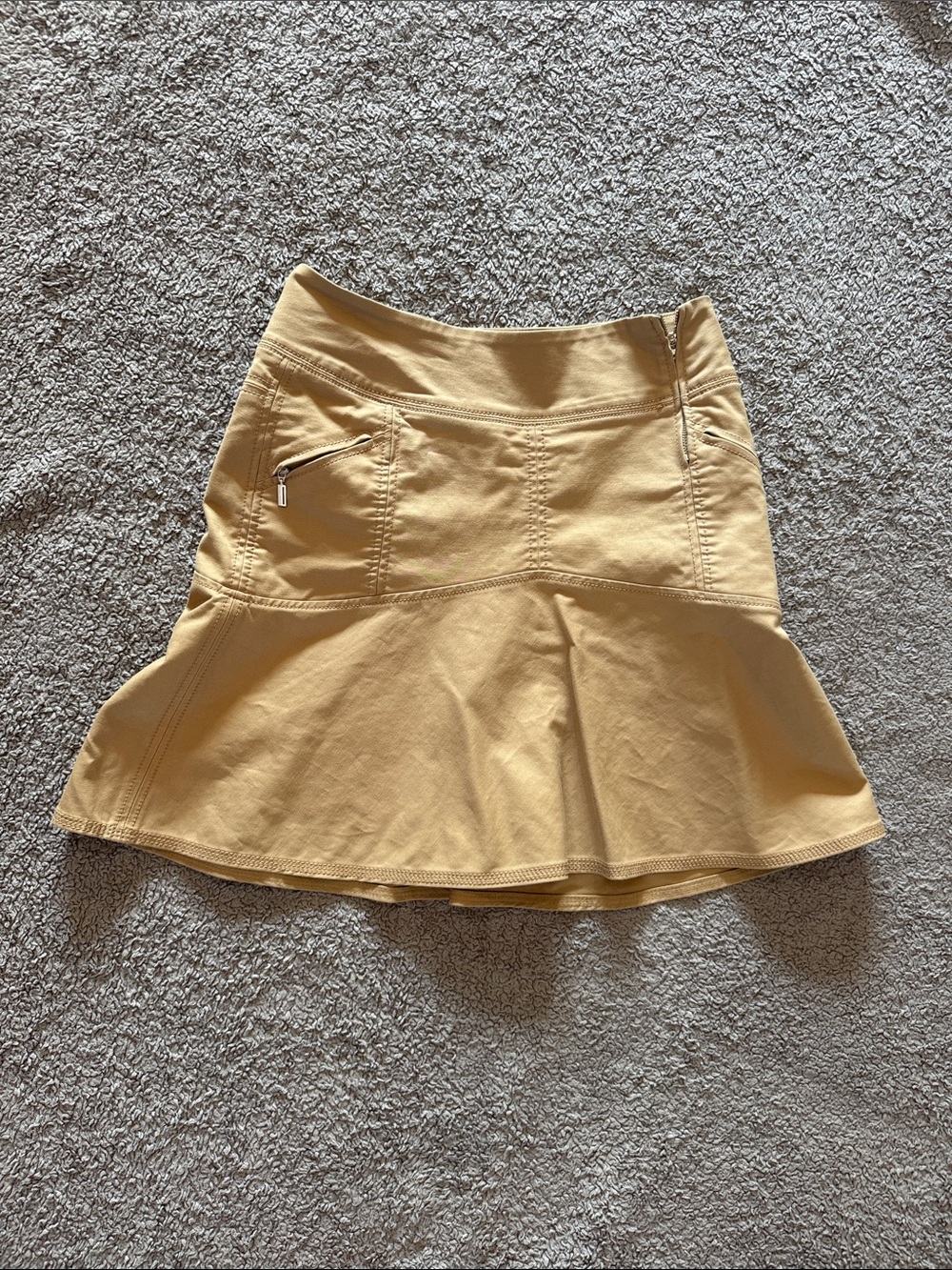 Nau khaki Circle Skirt with Zip Pocket